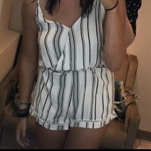 LA hearts striped romper